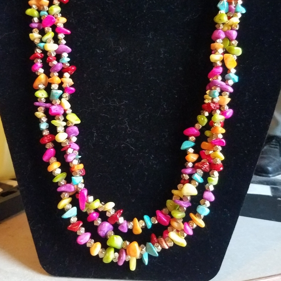 Handmade triple layer necklace - Picture 1 of 2